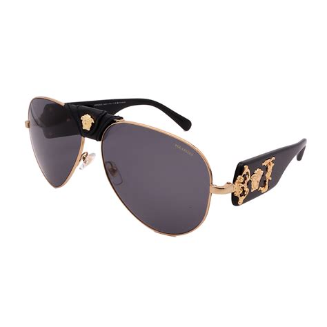 versace mens sunglasses ve2150 metal|Versace™ VE2150Q Aviator Sunglasses .